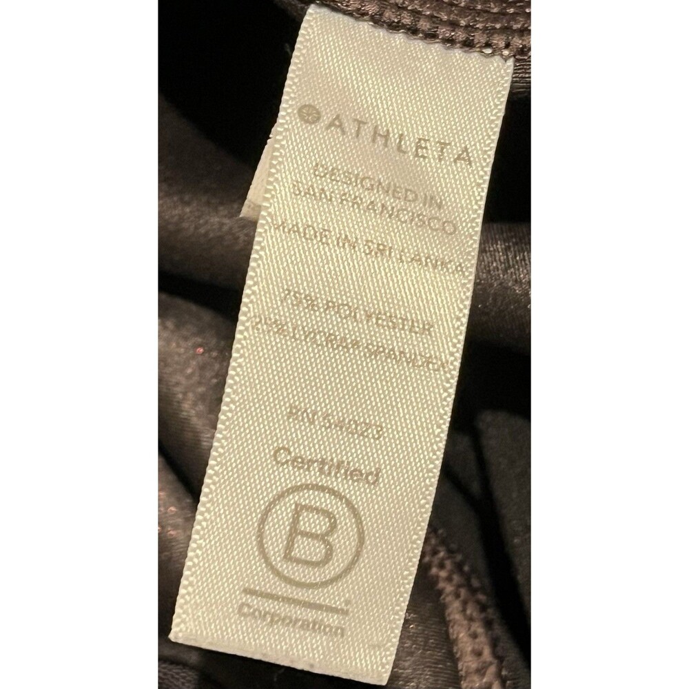 Athleta Elation Ultra High Rise 7/8 Tight Leggings Womens M Purple Shimmer Yoga - Picture 5 of 6